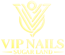 VIP Nails Sugar Land gold crown logo