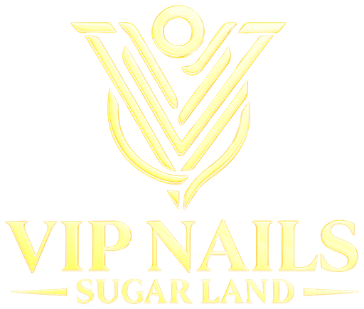 VIP Nails Sugar Land gold crown logo