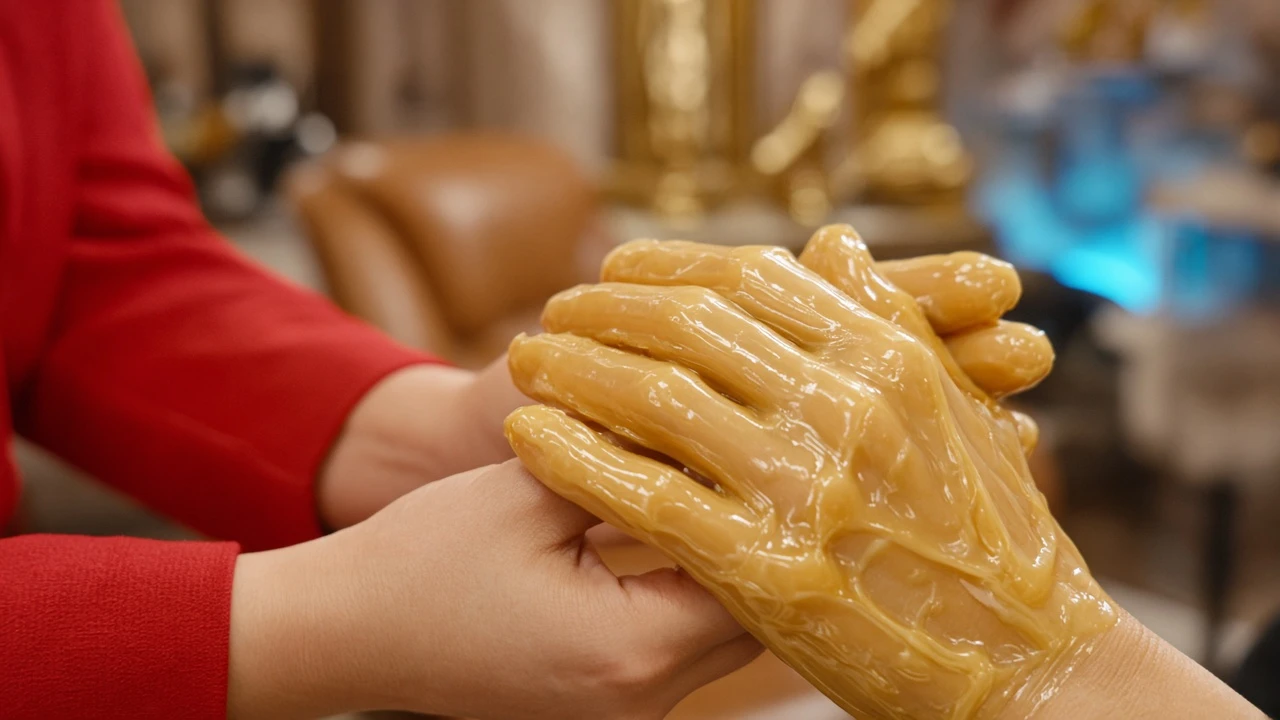 Deluxe step 8 — Paraffin hot wax dip then peel off