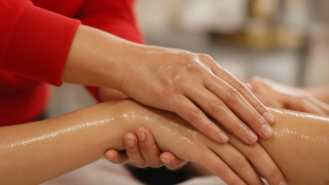 Deluxe step 9 — Hand massage over 5 minutes